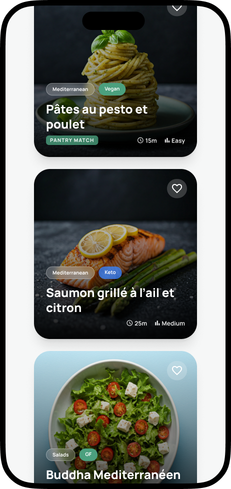 Mockup 1 Application mobile