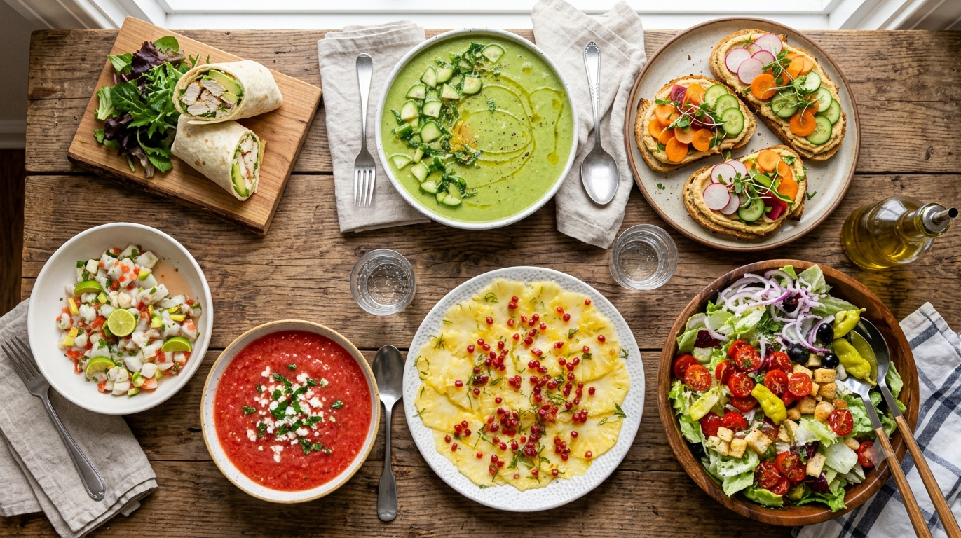 Recettes sans cuisson canicule : 15 idées de repas froids et rapides