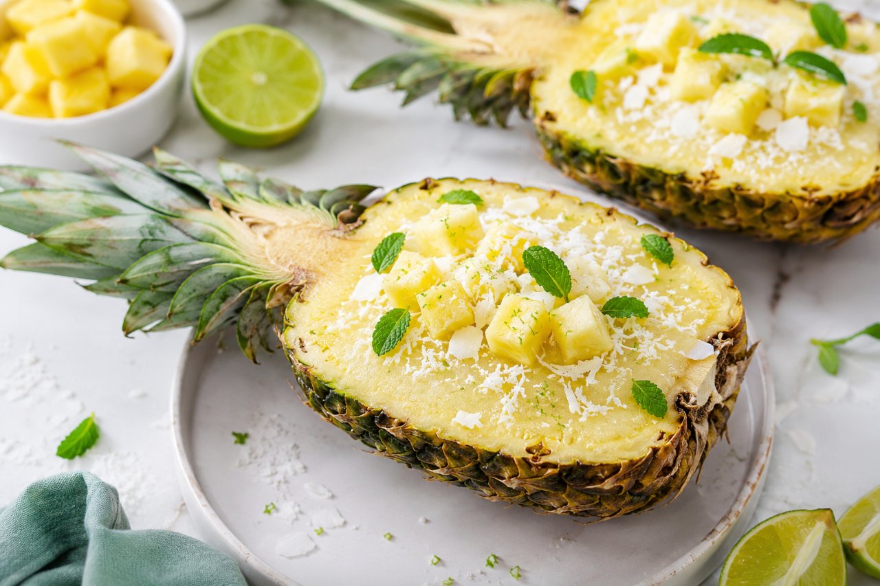 Ananas givré coco-citron vert