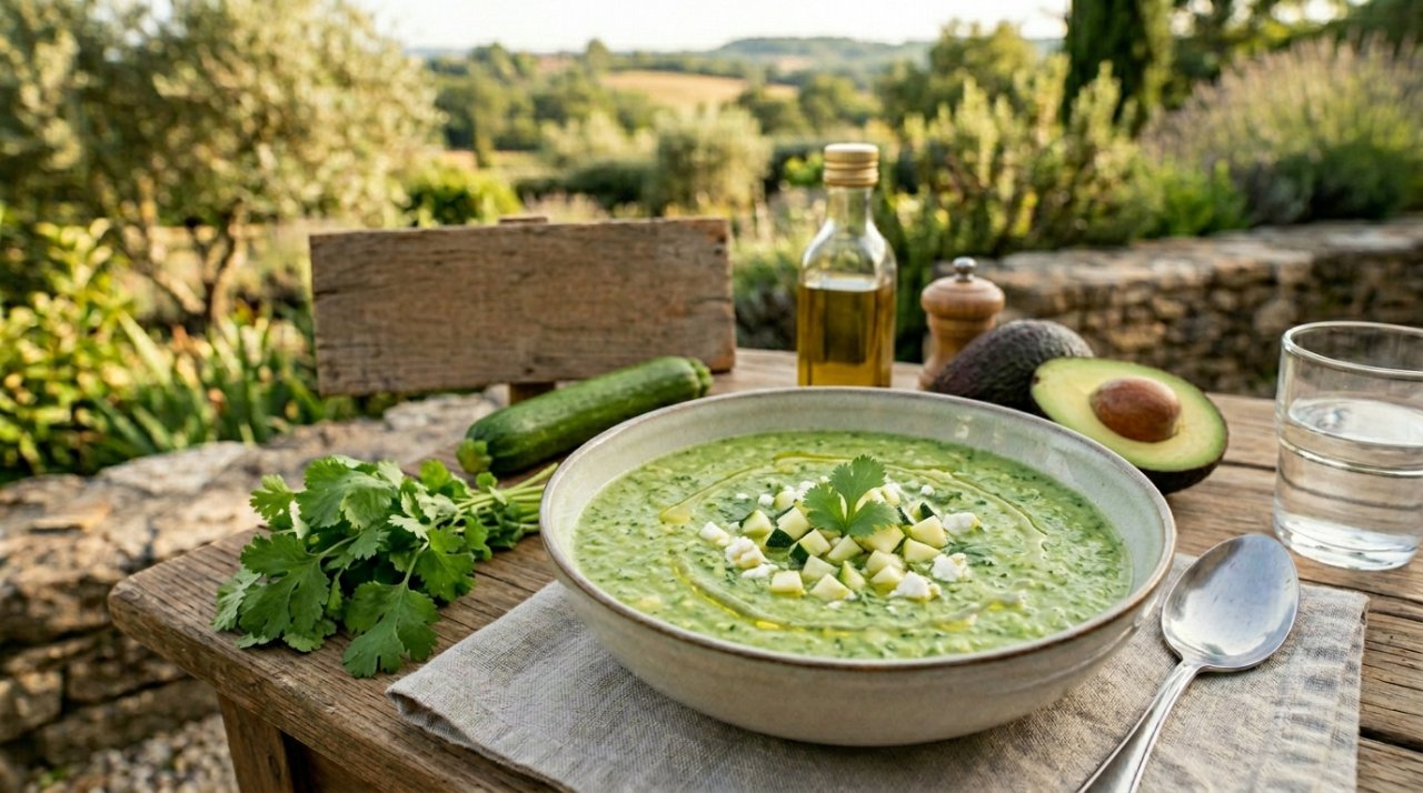 Gaspacho vert avocat & courgette