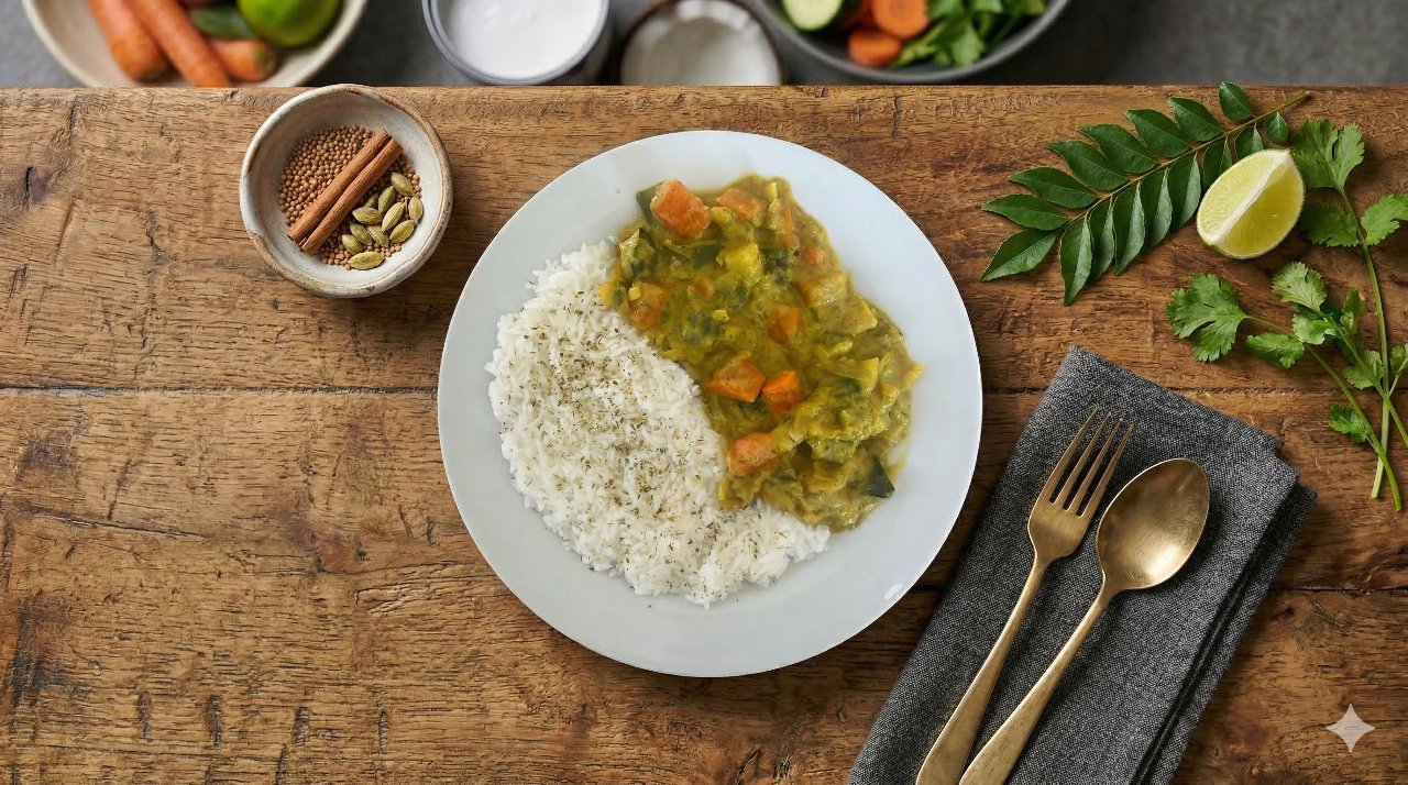 Image de la recette Curry de légumes au lait de coco