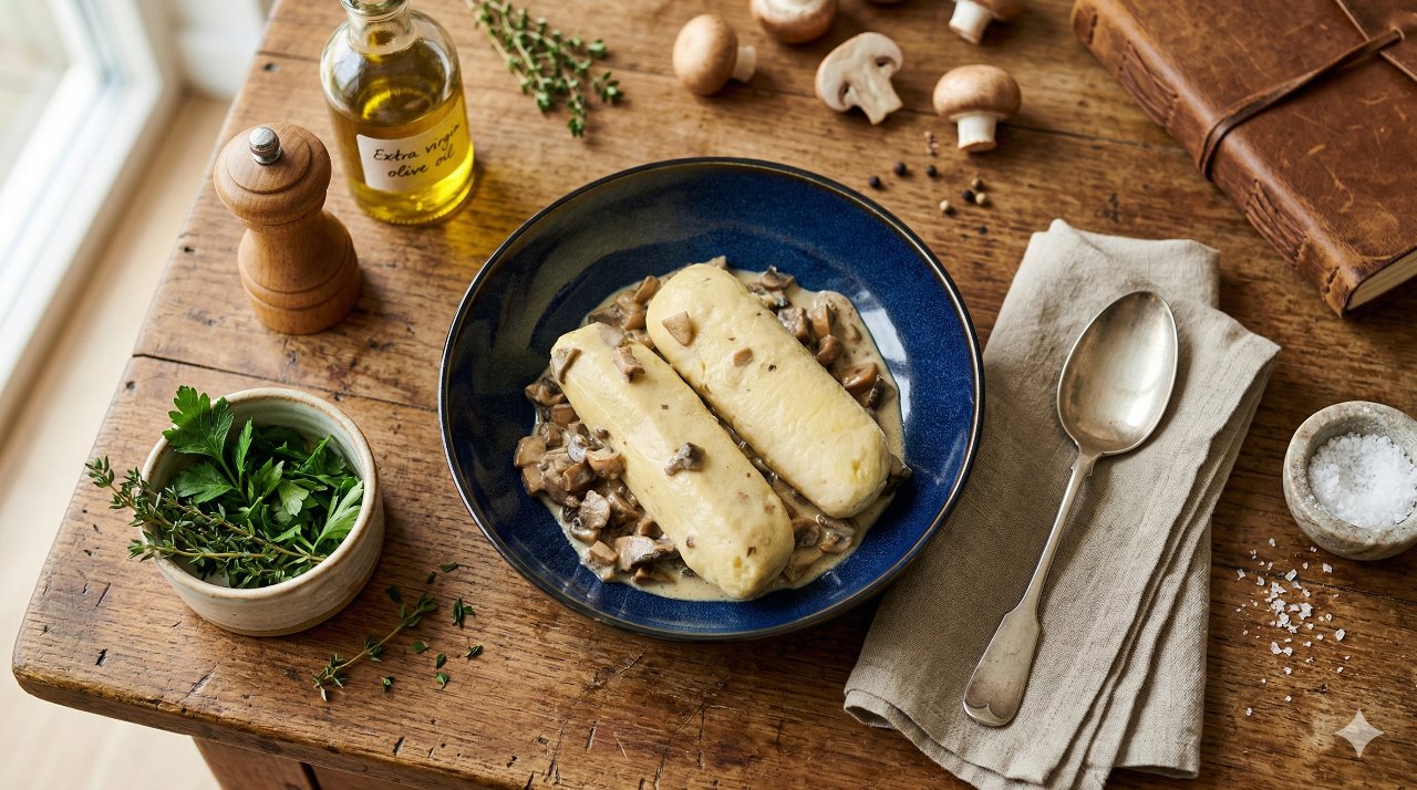 Quenelles aux champignons et à la crème