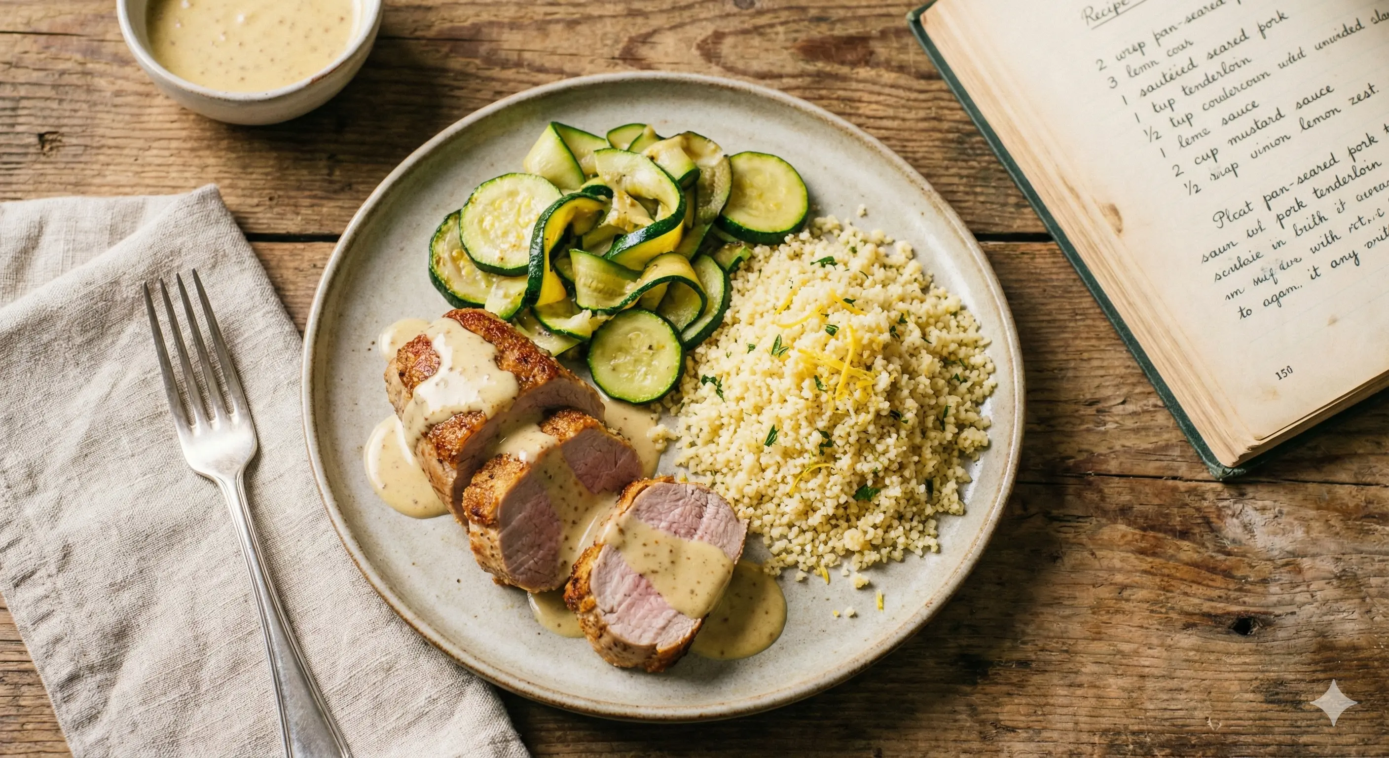 Image de la recette Filet de porc aux courgettes et raisins secs