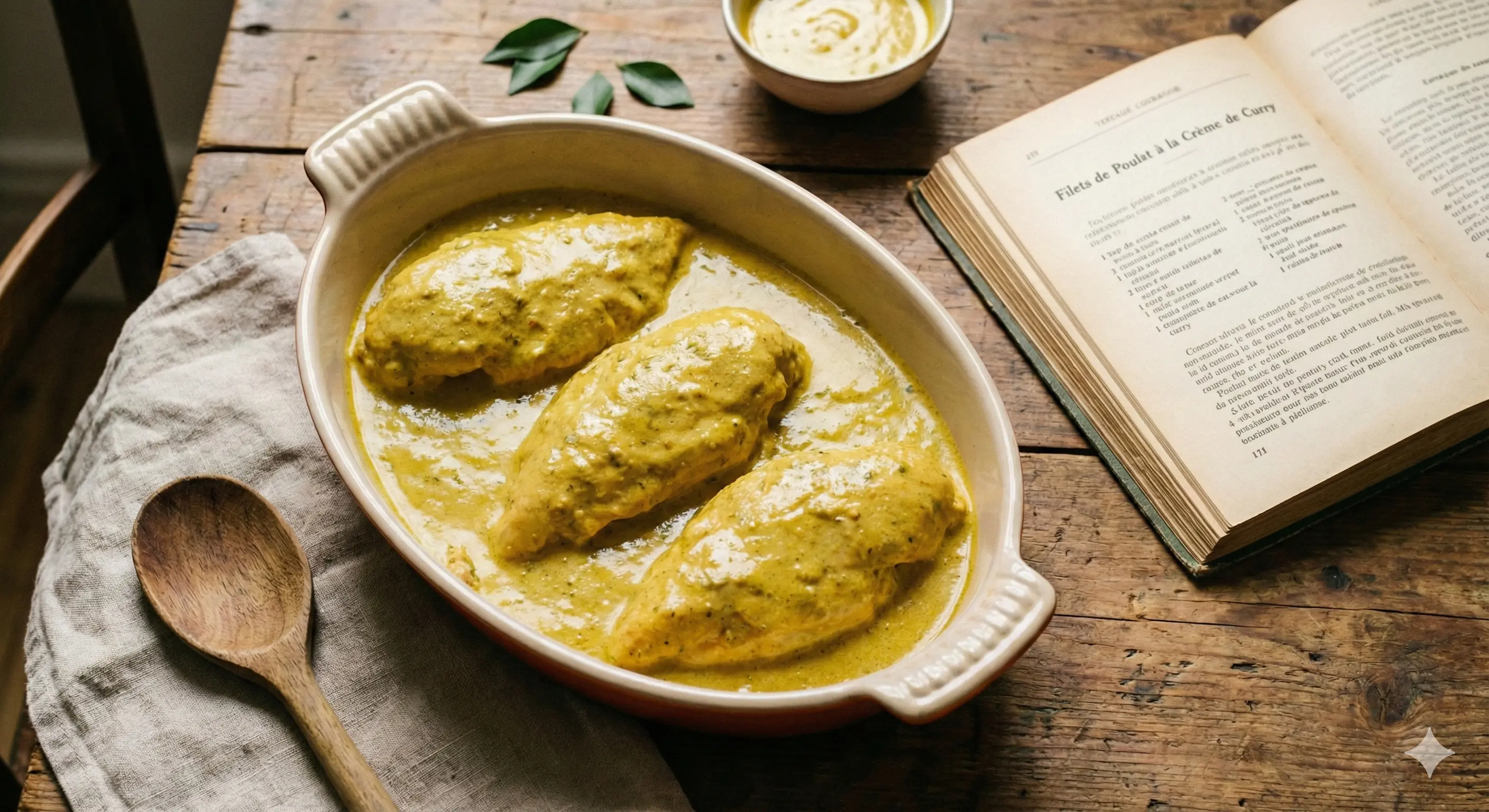 Image de la recette Poulet aux épices et crème de curry