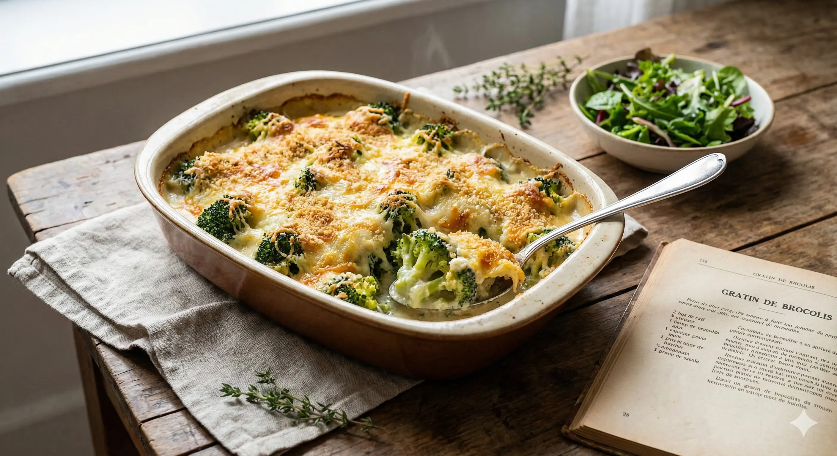 Image de la recette Gratin de brocolis rapide