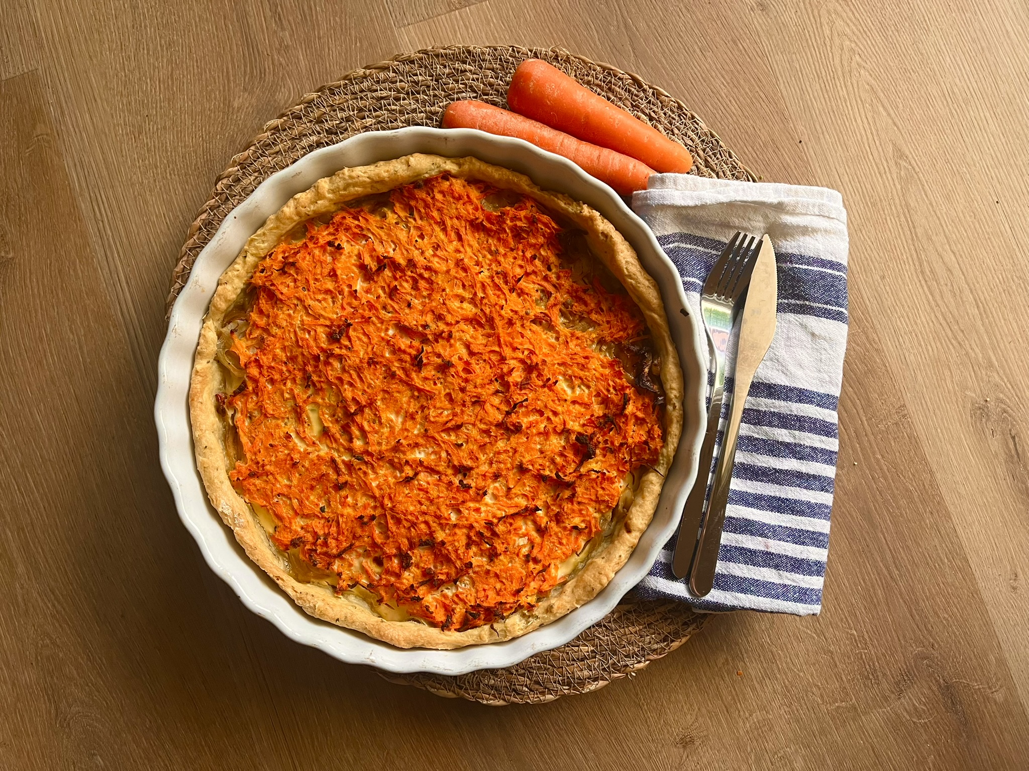 Tarte carottes oignons