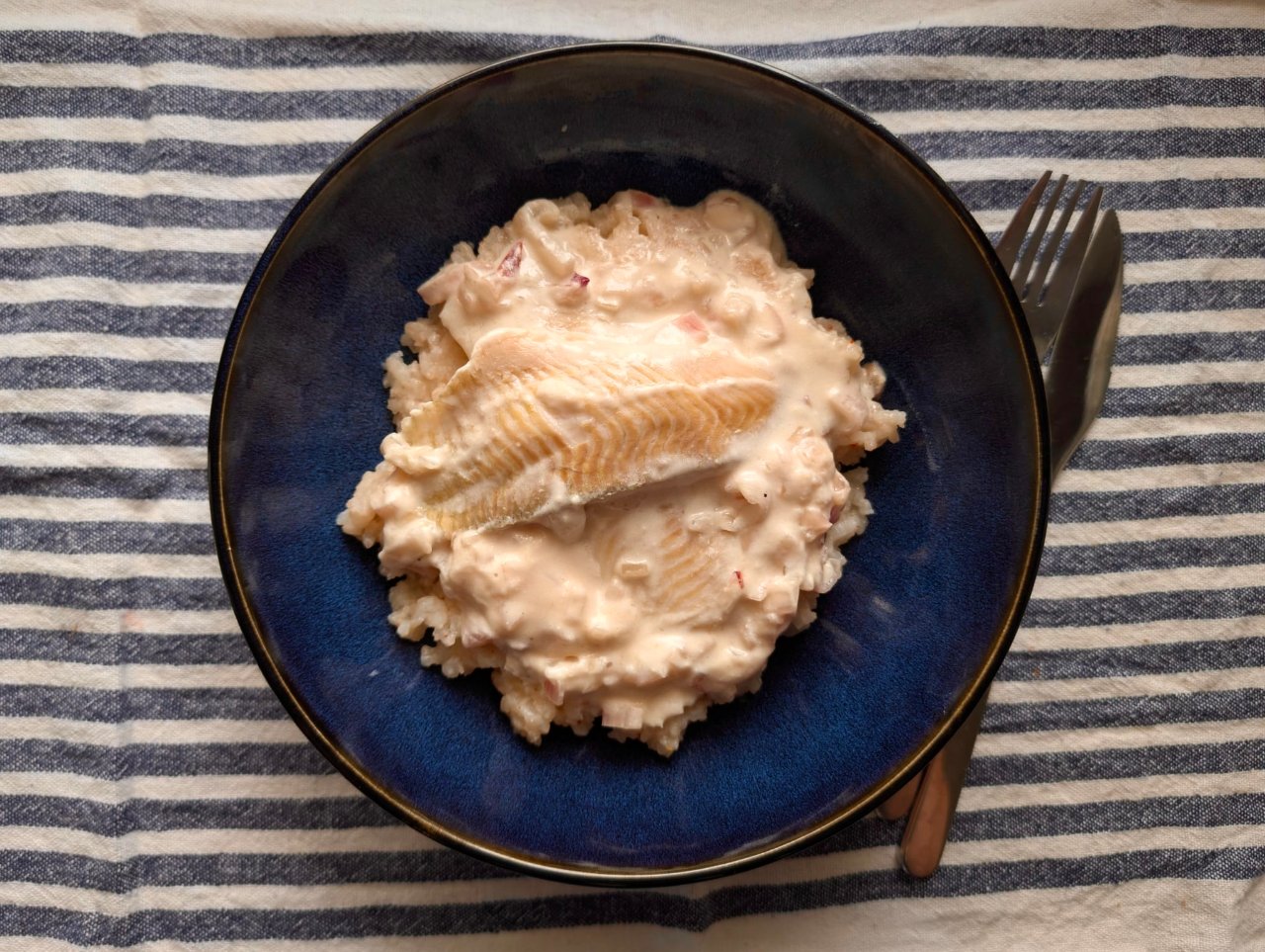 Filets de poisson à la crème d'échalotes