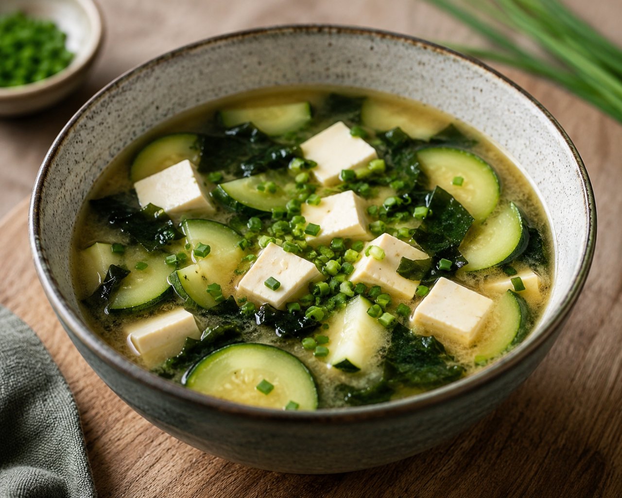 Image de la recette Soupe miso aux légumes et tofu