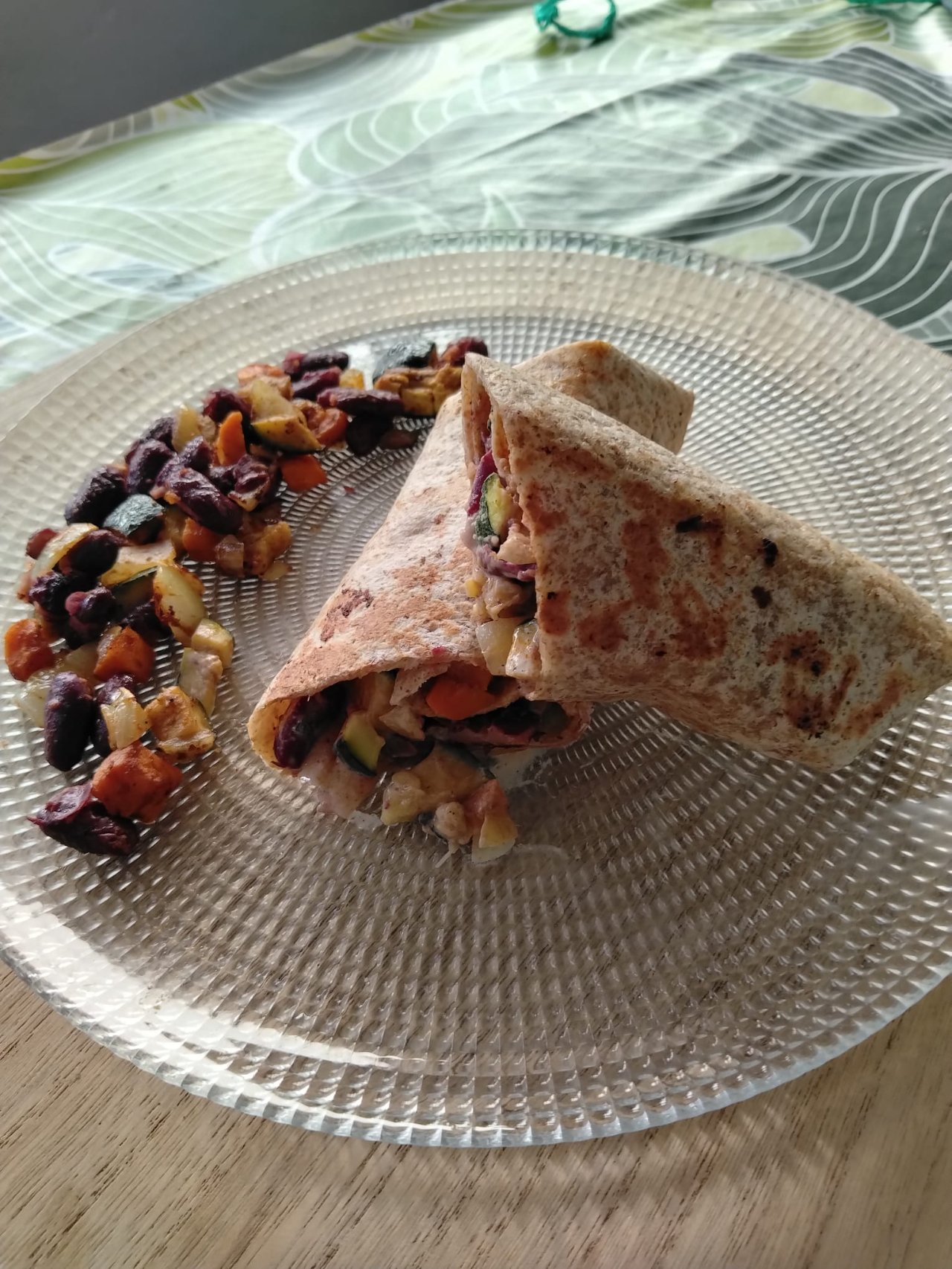 Wraps croustillants haricots rouges & légumes rôtis