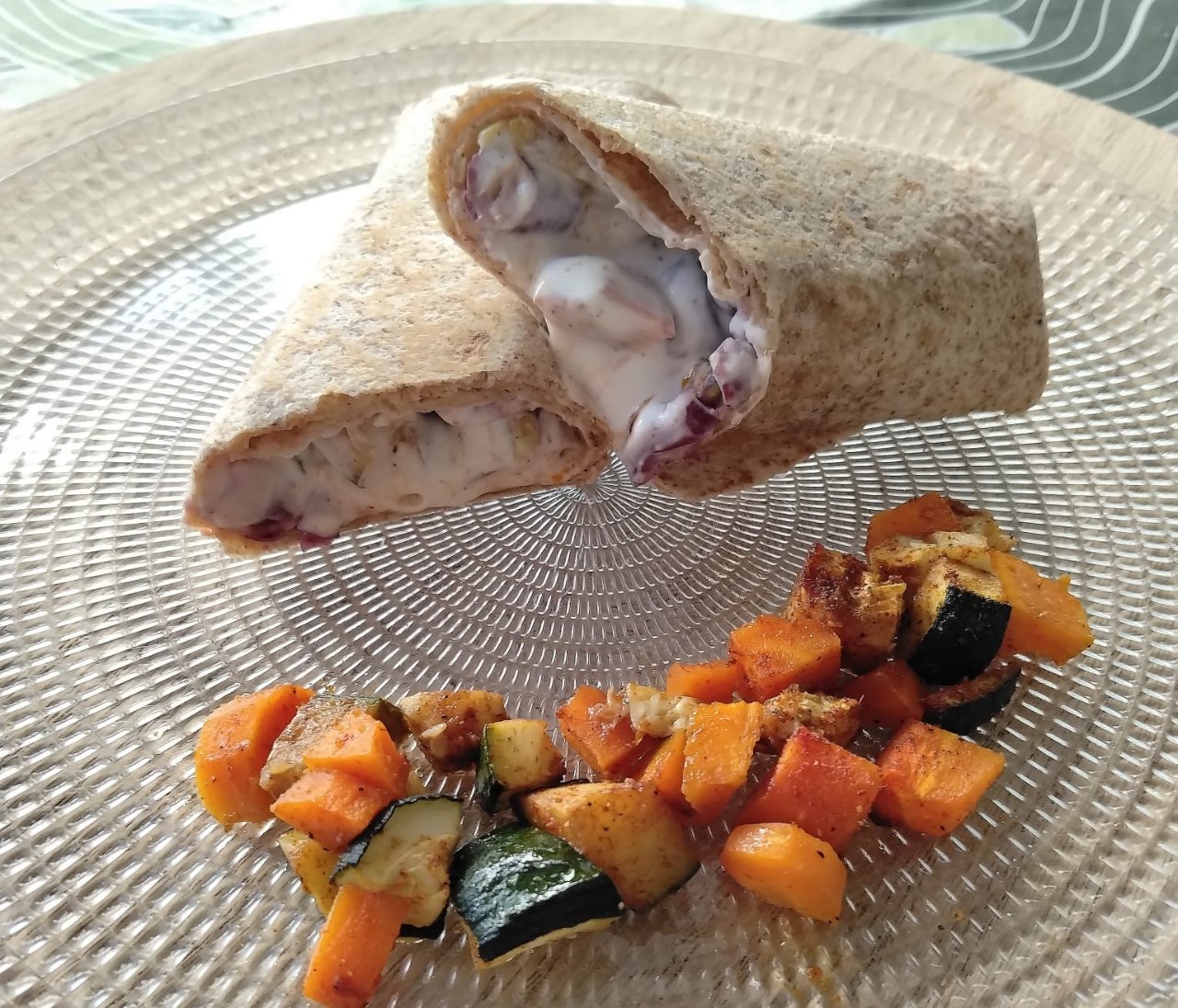 Wraps croustillants haricots rouges & légumes rôtis
