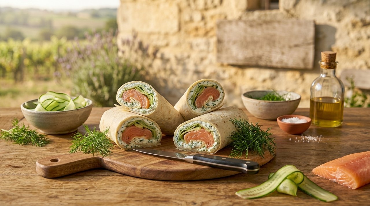 Wraps de saumon fumé & Tzatziki